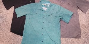 Lot of 3 Magellan dry wick fishing shirts YXL